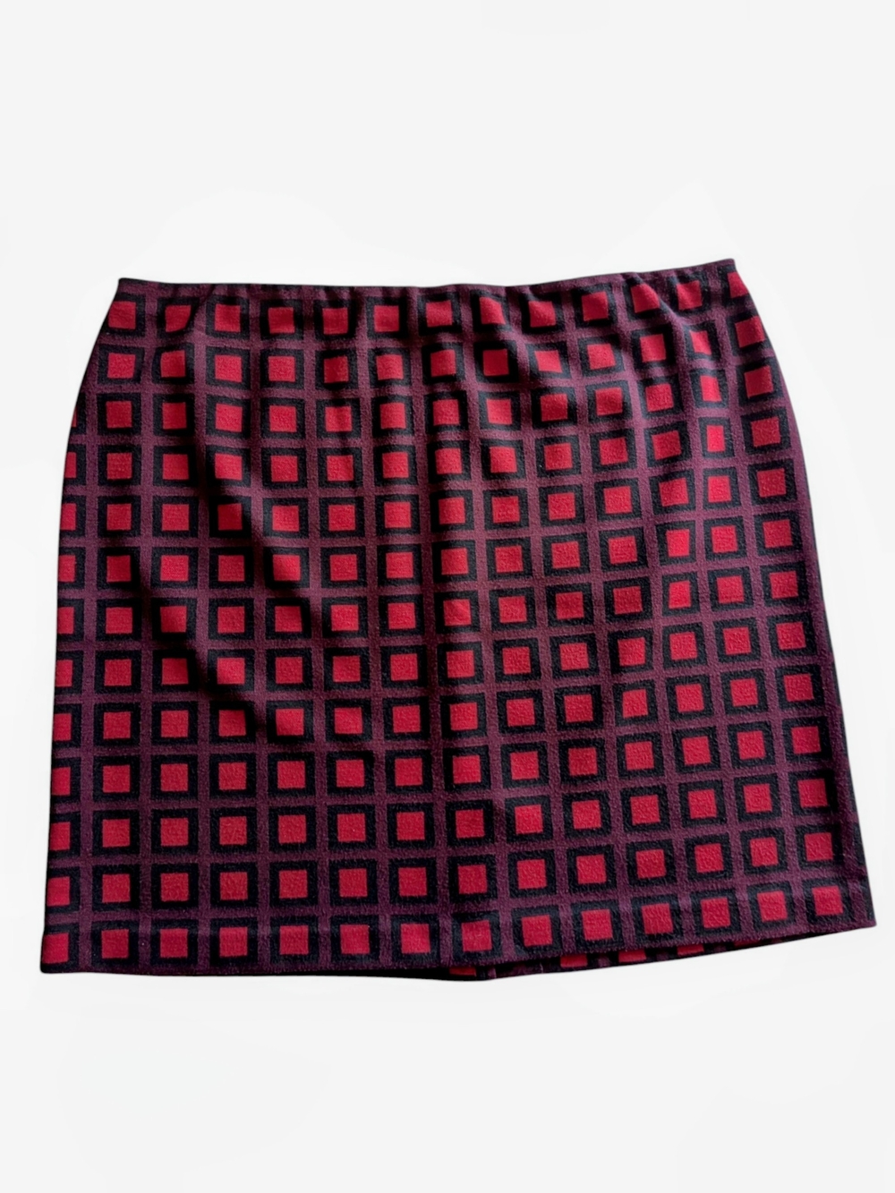 Worthington Burgundy, Red & Black Geometric Pencil Skirt, XL, EUC